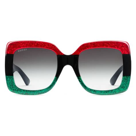 gucci square-frame glittered acetate sunglasses|gucci square sunglasses unisex.